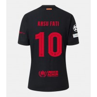 Camiseta Barcelona Ansu Fati #10 Segunda Equipación Replica 2024-25 mangas cortas